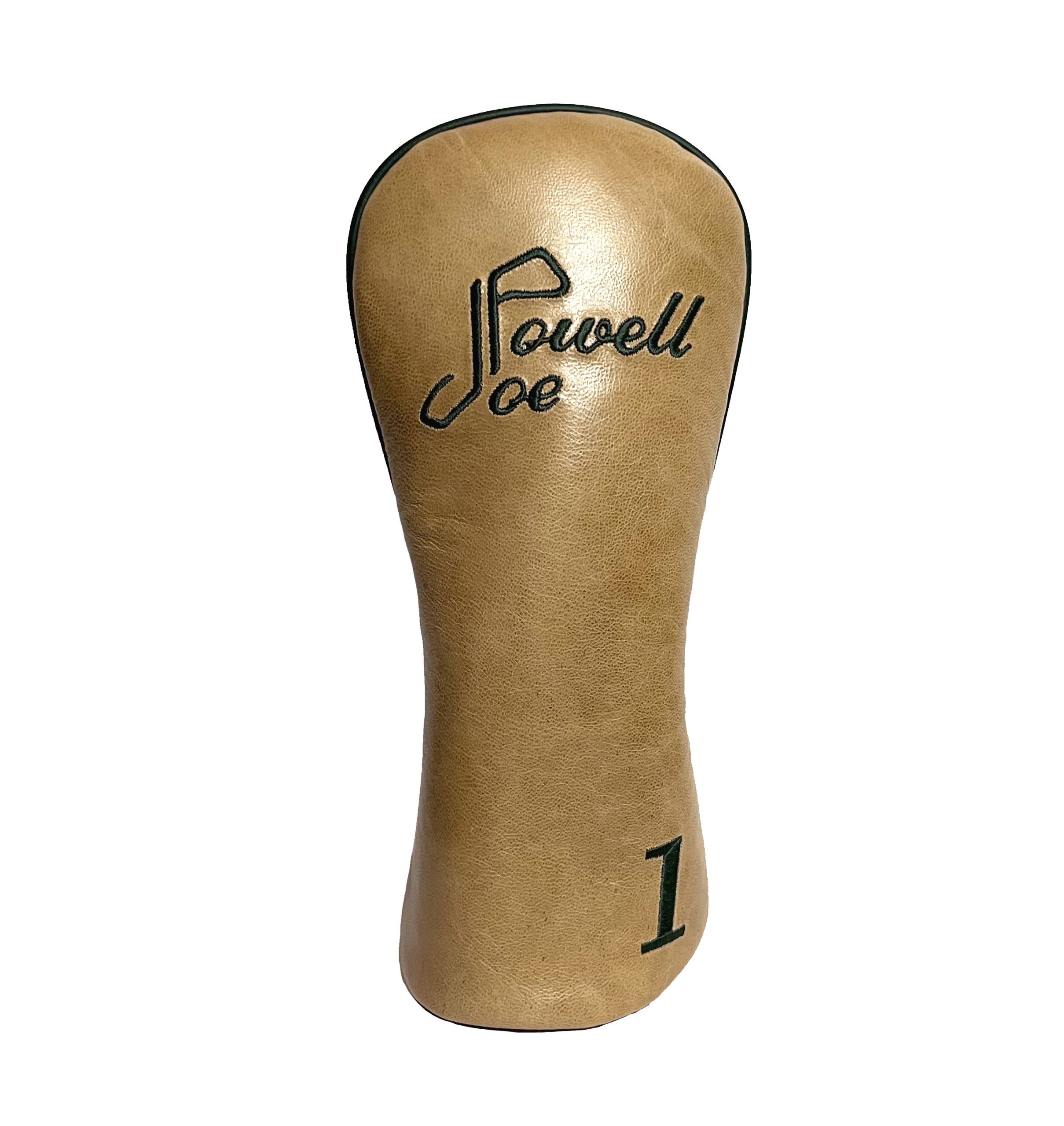 Joe Powell Persimmon Driver Leather Headcover Green